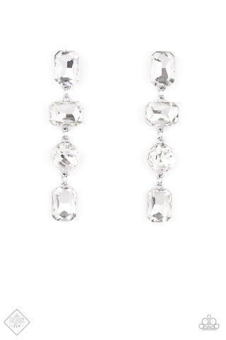 Paparazzi Accessories Cosmic Heiress - White Earrings 