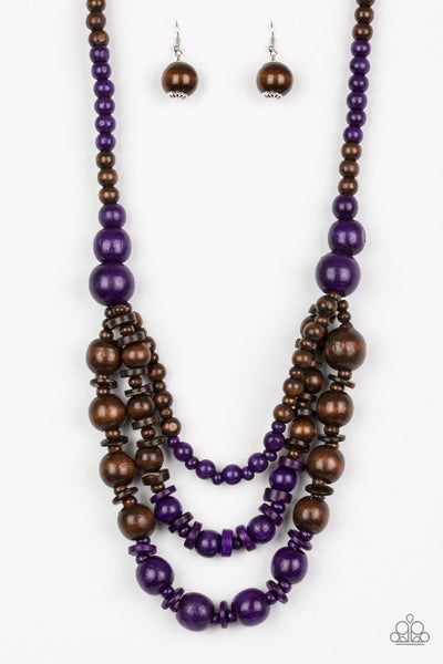 Paparazzi Accessories Rio Rainbows - Purple Necklace & Earrings 