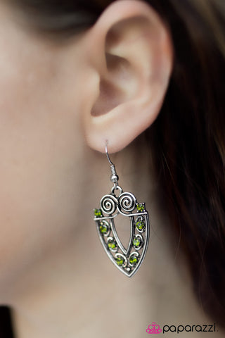 Paparazzi Accessories Call A Spade A Spade - Green Earrings 