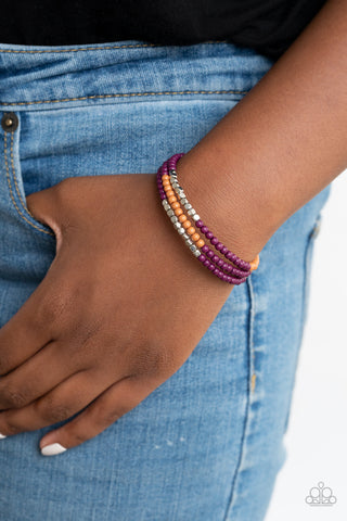 Paparazzi Accessories Spiral Dive - Purple Bracelet 