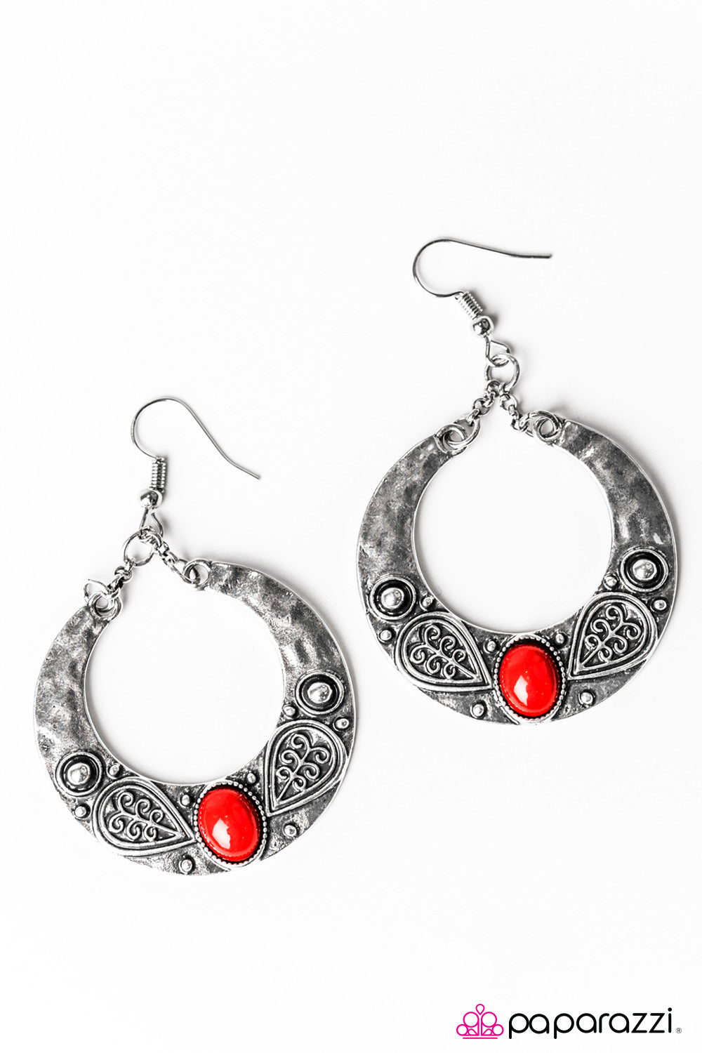 Paparazzi Accessories Swing Away - Red Earrings 