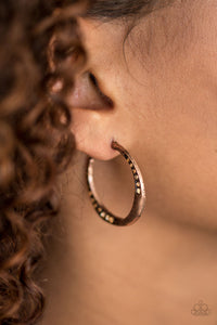Paparazzi Accessories Born To Beam - Copper Earrings 