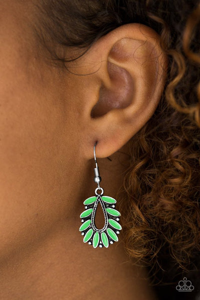 Paparazzi Accessories Rainforest Romance - Green Earrings 