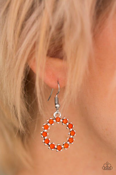 Paparazzi Earring Be Bubbly - Orange