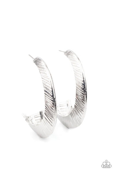Paparazzi Accessories I Double FLARE You - Silver Earrings 