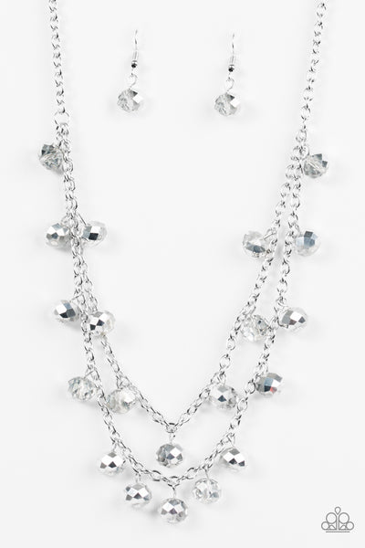 Paparazzi Accessories Super Supernova - Silver Necklace & Earrings 