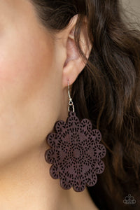 Paparazzi Accessories Coachella Cabaret - Brown Earrings 