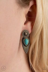 Paparazzi Accessories Fly Into the Sun - Brass Earrings 
