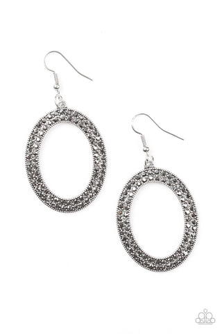 Paparazzi Accessories Go Down In Glitter - Silver Earrings 