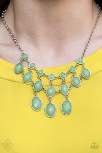 Paparazzi Accessories Mermaid Marmalade - Green Necklace & Earrings 