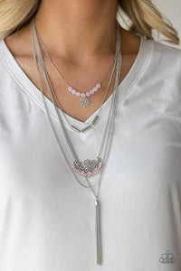 Paparazzi Accessories Malibu Mixer - Pink Necklace & Earrings  