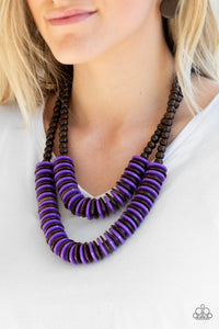 Paparazzi Accessories Dominican Disco - Purple Necklace & Earrings 