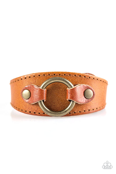Paparazzi Accessories Western Wrangler - Brown Bracelet 