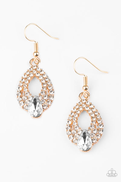Paparazzi Accessories Glam Crush - Gold Earrings 