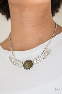 Paparazzi Accessories Egyptian Spell - Green Necklace & Earrings 