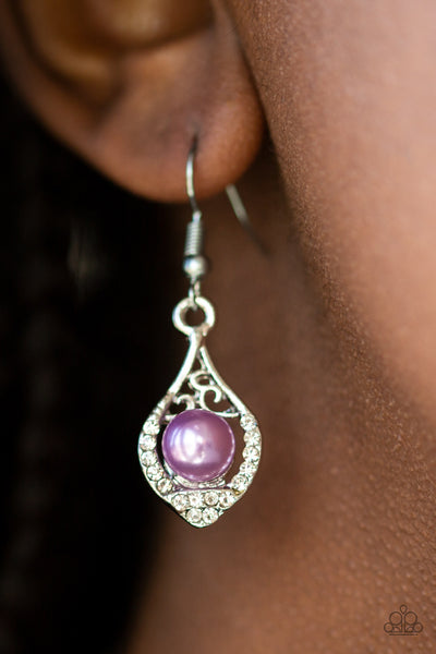 Paparazzi Accessories Westminster Waltz - Purple Earrings 