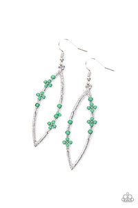Paparazzi Accessories Flowery Finesse - Green Earrings 
