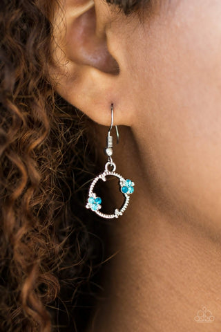 Paparazzi Accessories Double The Bubble - Blue Earrings 