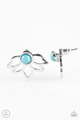 Paparazzi Accessories Lotus Breeze - Blue Earrings 