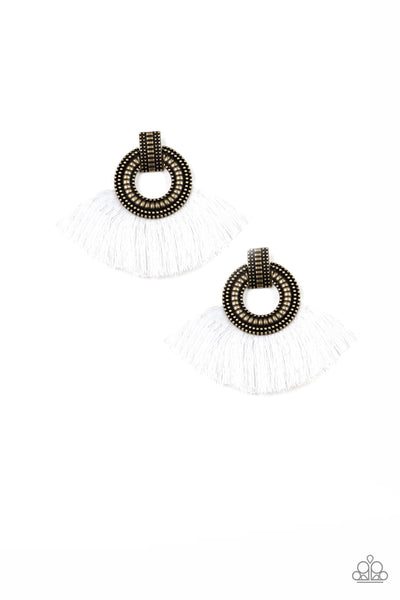Paparazzi Accessories I Am Spartacus - Brass Earrings 