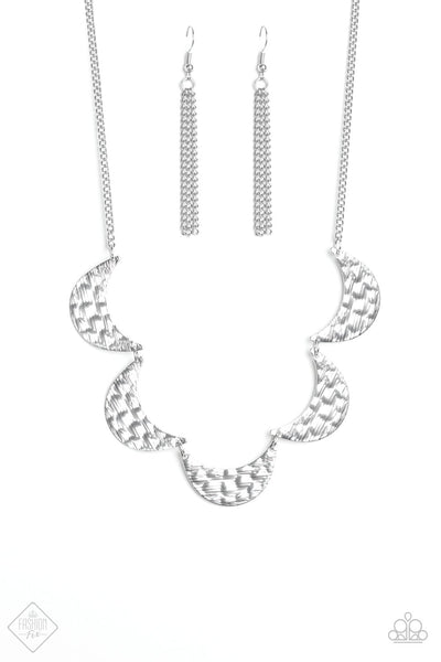 Paparazzi Accessories Lunar Lights - Silver Necklace & Earrings 