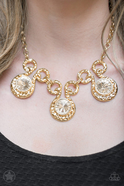 Paparazzi Accessories Hypnotized - Gold Necklace & Earrings 