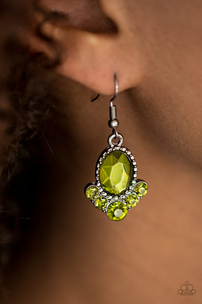 Paparazzi Accessories A FAME Plan - Green Earrings