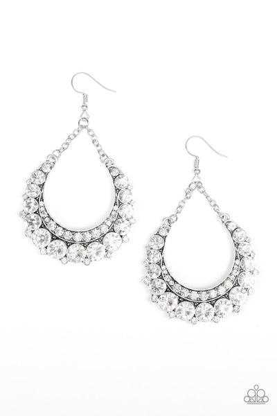 Paparazzi Accessories Once In A SHOWTIME - White Earrings 