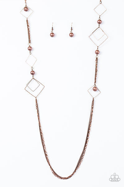 Paparazzi Necklace A Fashionable Frame Of Mind - Copper