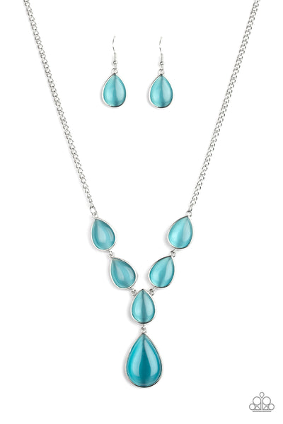 Paparazzi Accessories Dewy Decadence - Blue Necklace & Earrings 