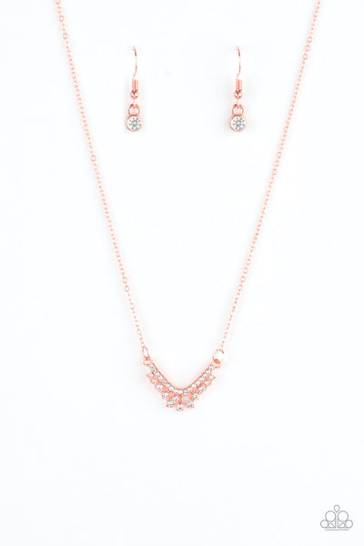 Paparazzi Accessories Classically Classic - Copper Necklace & Earrings 