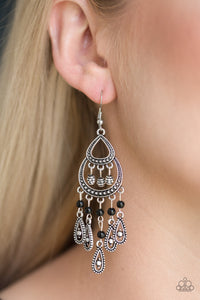 Paparazzi Accessories Eastern Excursion - Black Earrings 