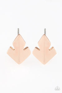 Paparazzi Accessories Fire Drill - Rose Gold Earrings 
