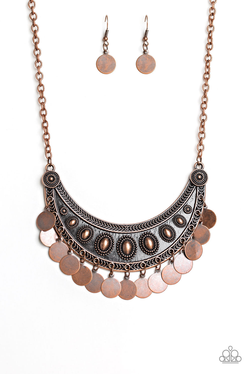 Paparazzi Accessories CHIMEs UP - Copper Necklace & Earrings 