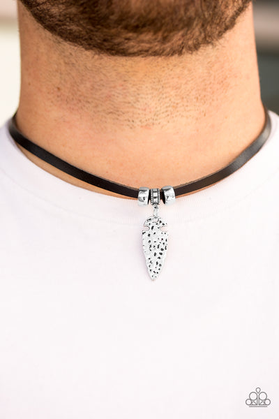 Paparazzi Accessories Every CAVEMAN For Himself - Silver Necklace 