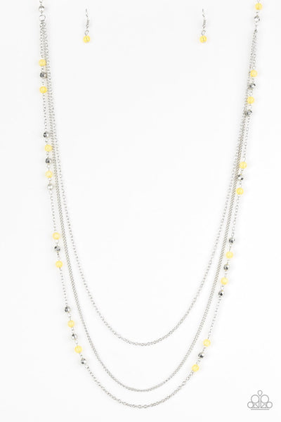 Paparazzi Accessories Colorful Cadence - Yellow Necklace & Earrings 