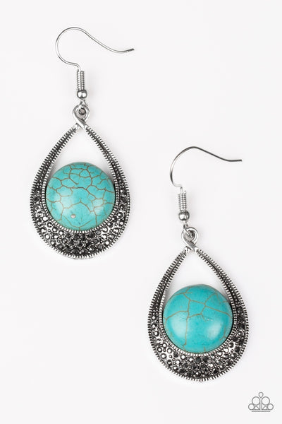 Paparazzi Earrings Richly Rio Rancho - Blue