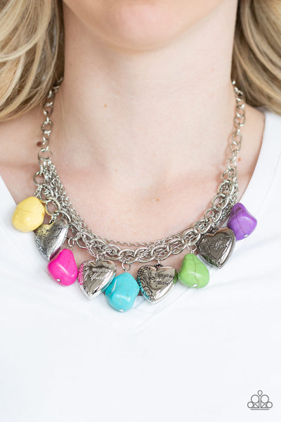 Paparazzi Accessories Change Of Heart - Multi Necklace & Earrings 