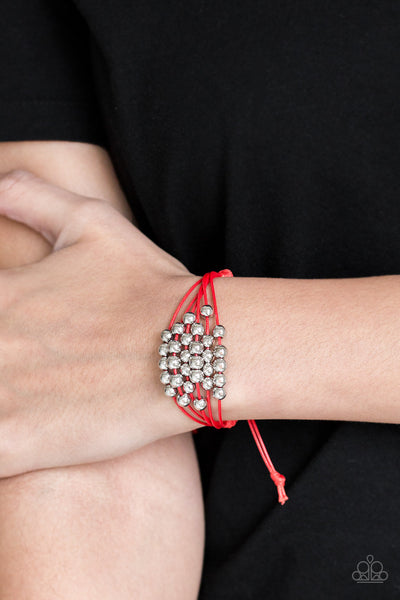 Paparazzi Accessories Without Skipping A BEAD - Red Bracelet 