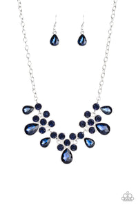 Paparazzi Accessories Debutante Drama - Blue Necklace & Earrings 