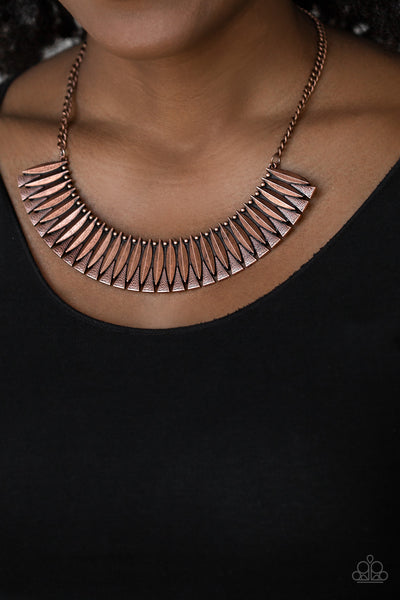 Paparazzi Accessories My Main MANE - Copper Necklace & Earrings 