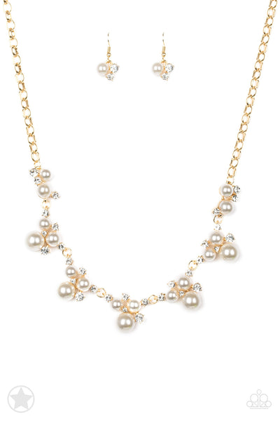 Paparazzi Accessories Toast To Perfection - Gold Necklace & Earrings 