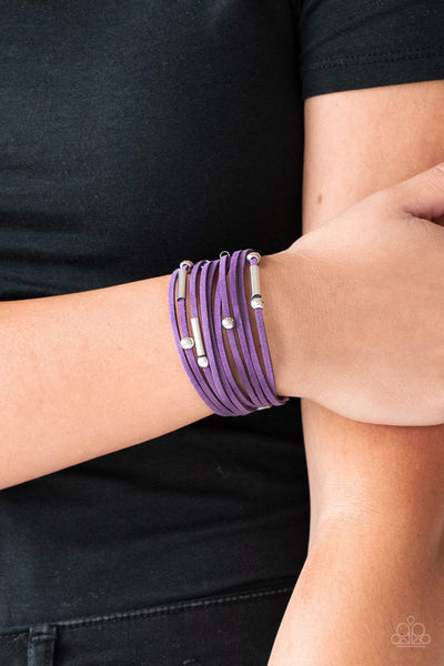 Paparazzi Accessories Back To BACKPACKER - Purple Bracelet 