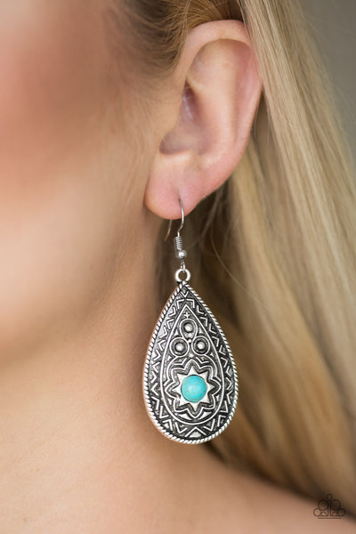 Paparazzi Accessories Summer Sol - Blue Earrings 