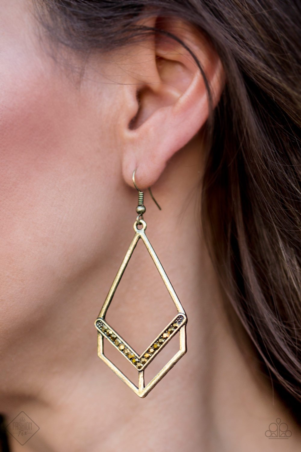 Paparazzi Accessories Absolute Alpha - Brass Earrings 