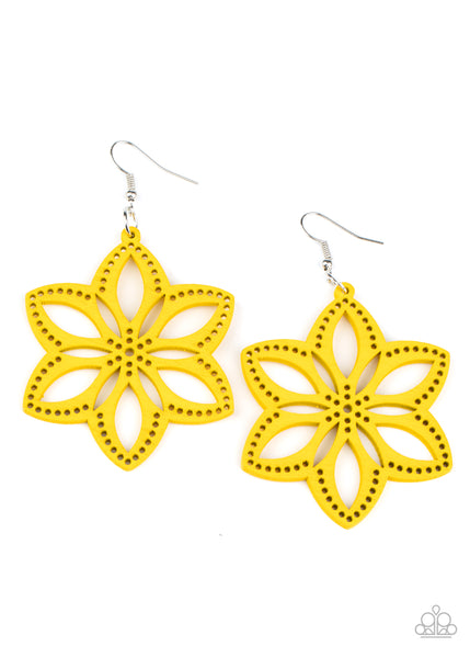 Paparazzi Accessories Bahama Blossoms - Yellow Earrings 