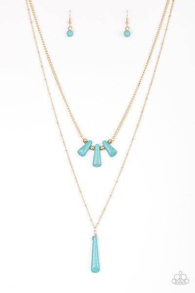 Paparazzi Accessories Basic Groundwork - Blue Necklace & Earrings 