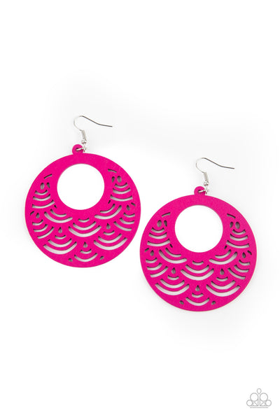 Paparazzi Accessories SEA Le Vie! - Pink Earrings 