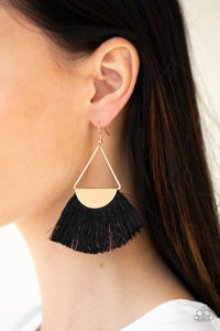 Paparazzi Accessories Modern Mayan Black Earrings 