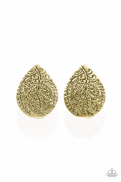 Paparazzi Accessories Seasonal Bliss - Brass Earrings 